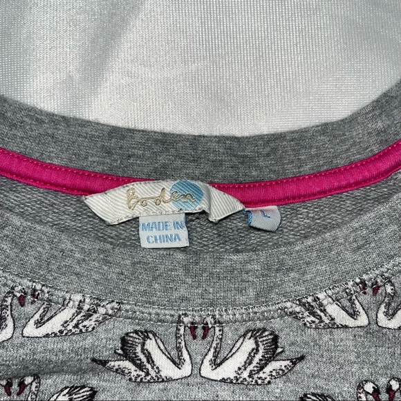 Boden Gray Swan Patterned Sweatshirt - Picture 4 of 9